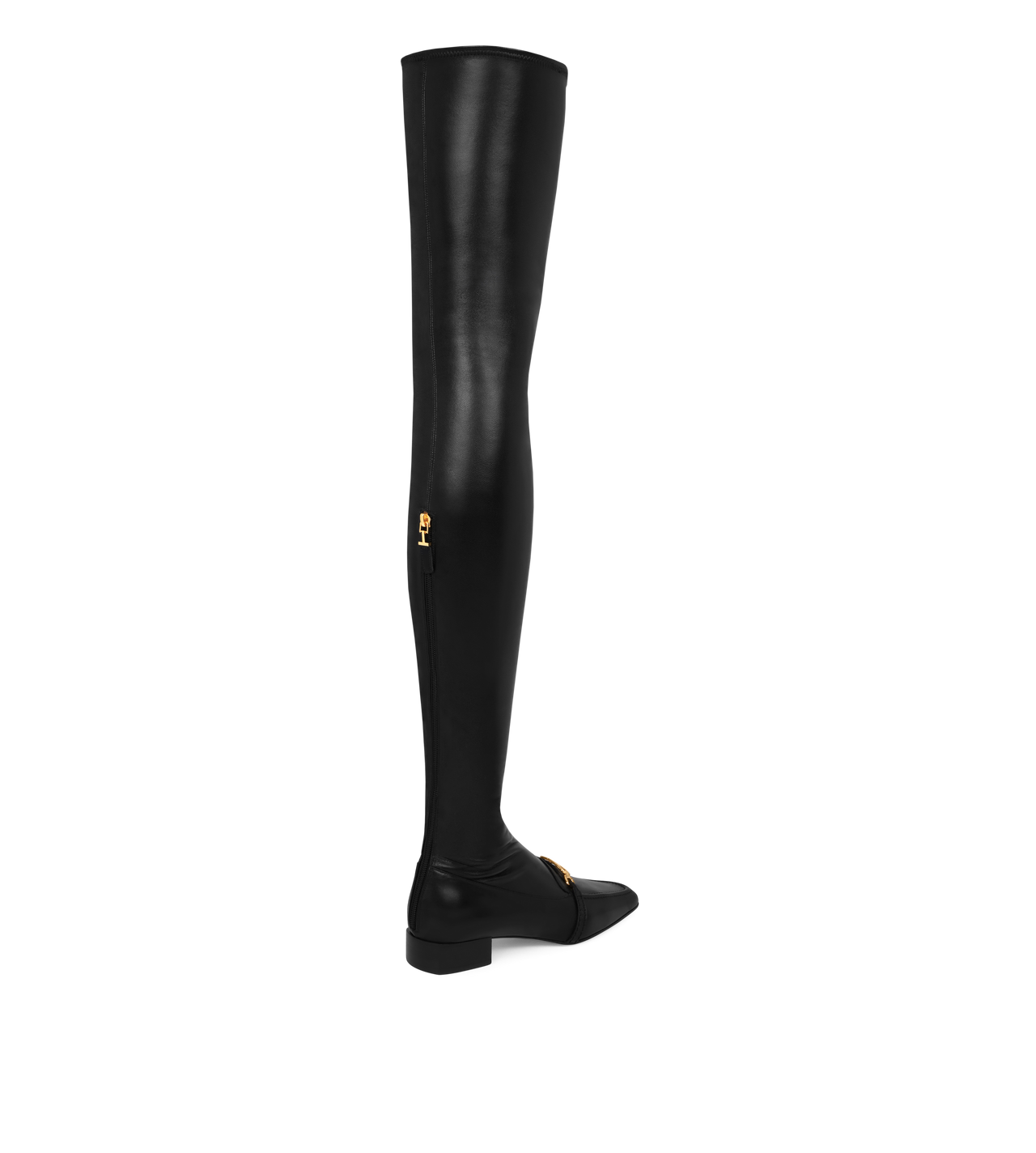 STRETCH NAPPA AND CALF LEATHER WHITNEY OVER THE KNEE BOOT image number 2