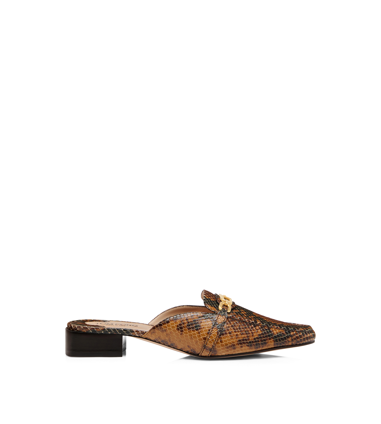 STAMPED PYTHON LEATHER WHITNEY SLIPPER image number 0