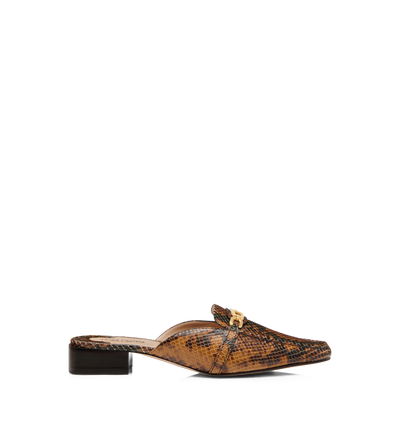 STAMPED PYTHON LEATHER WHITNEY SLIPPER image number 0