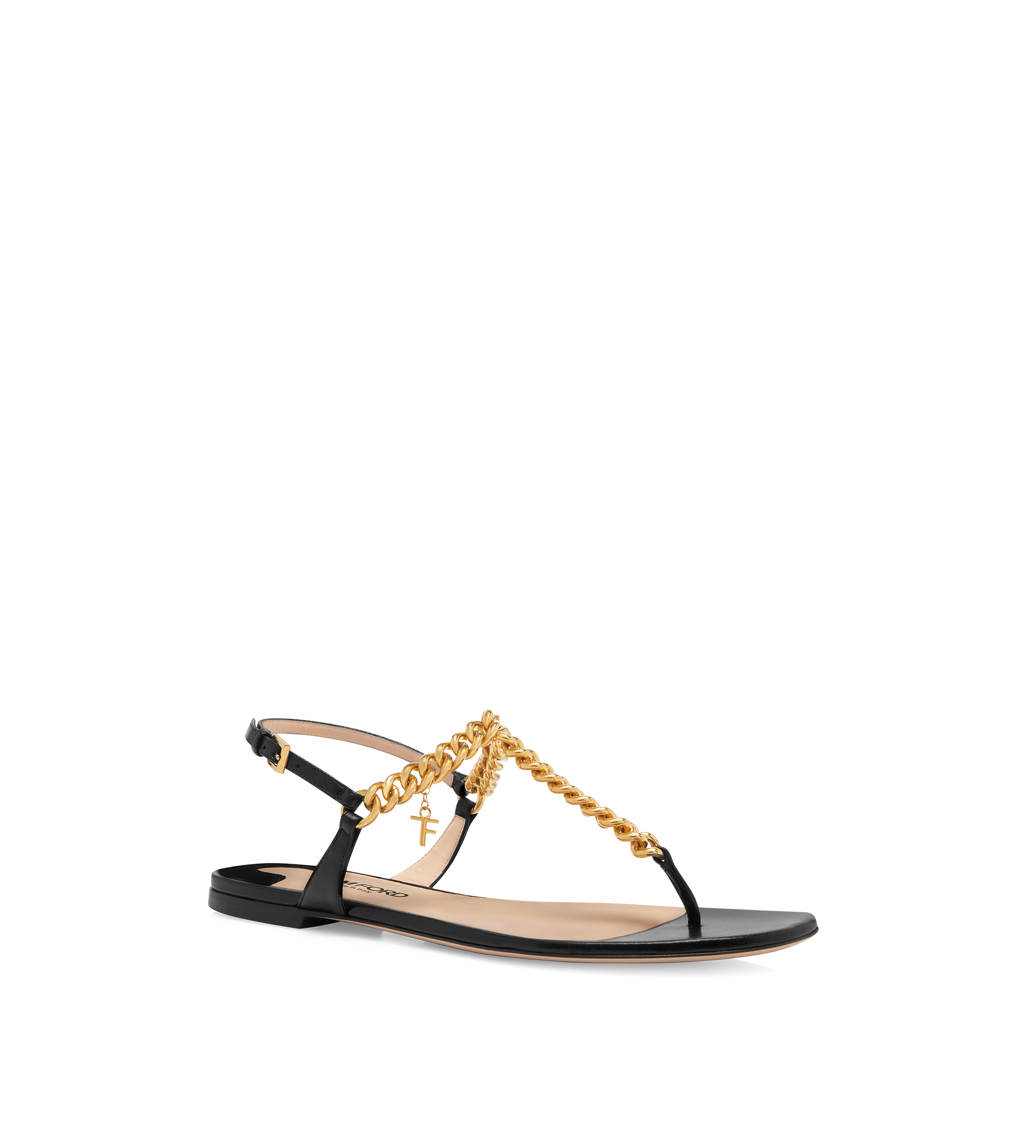 SHINY LEATHER ZENITH THONG SANDAL