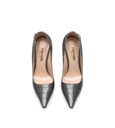 STAMPED CROCODILE LEATHER ANGELINA PUMP image number 3