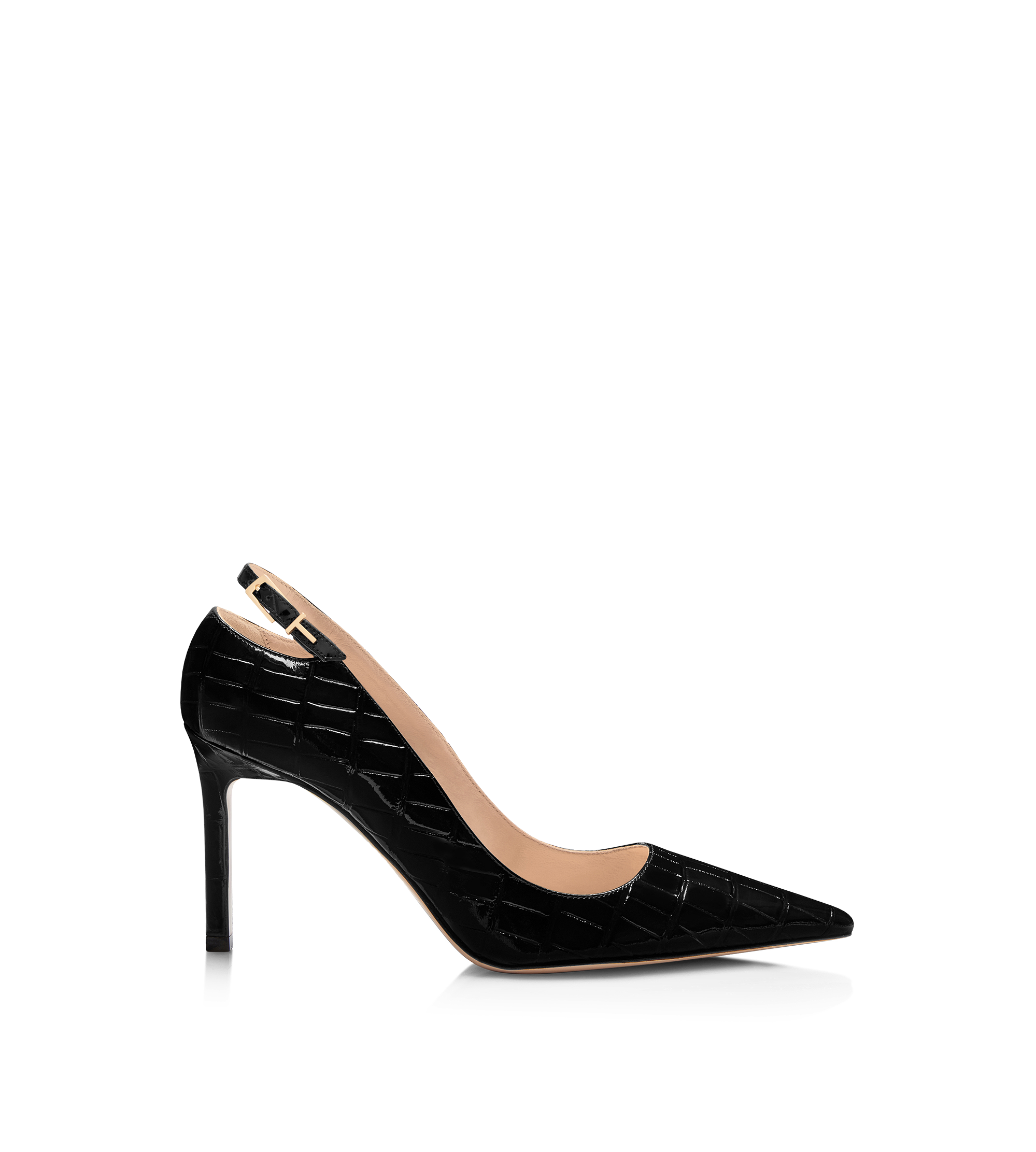STAMPED CROCODILE LEATHER ANGELINA PUMP