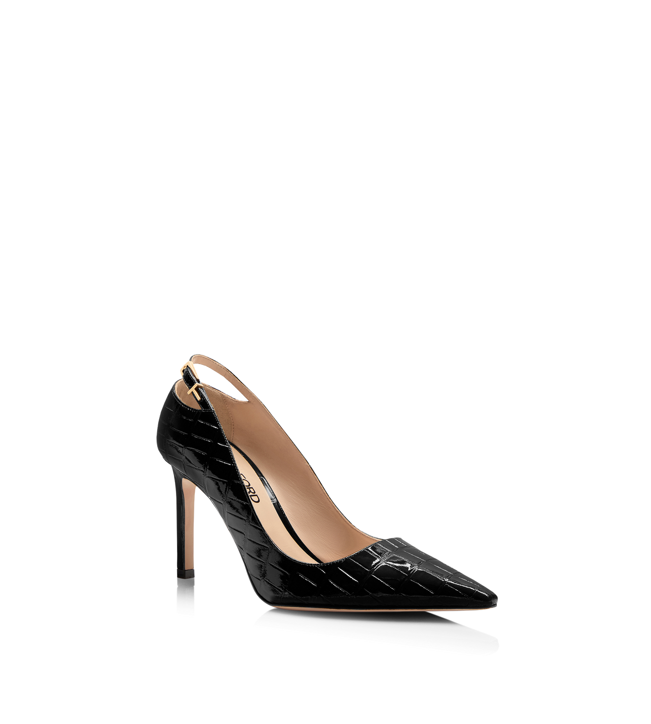 STAMPED CROCODILE LEATHER ANGELINA PUMP image number 1