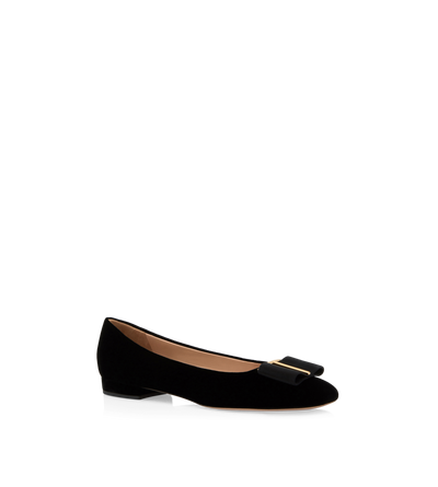 VELVET AND GROS GRAIN AUDREY BALLERINA FLAT image number 1