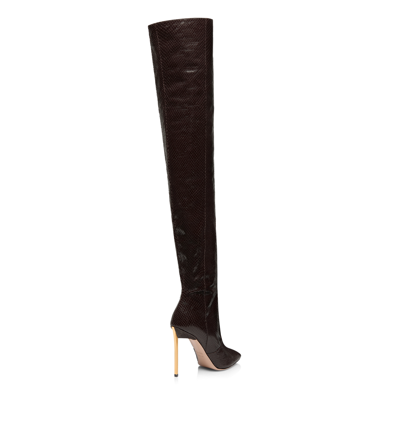 STAMPED PYTHON LEATHER CARINE OVER THE KNEE BOOT image number 2