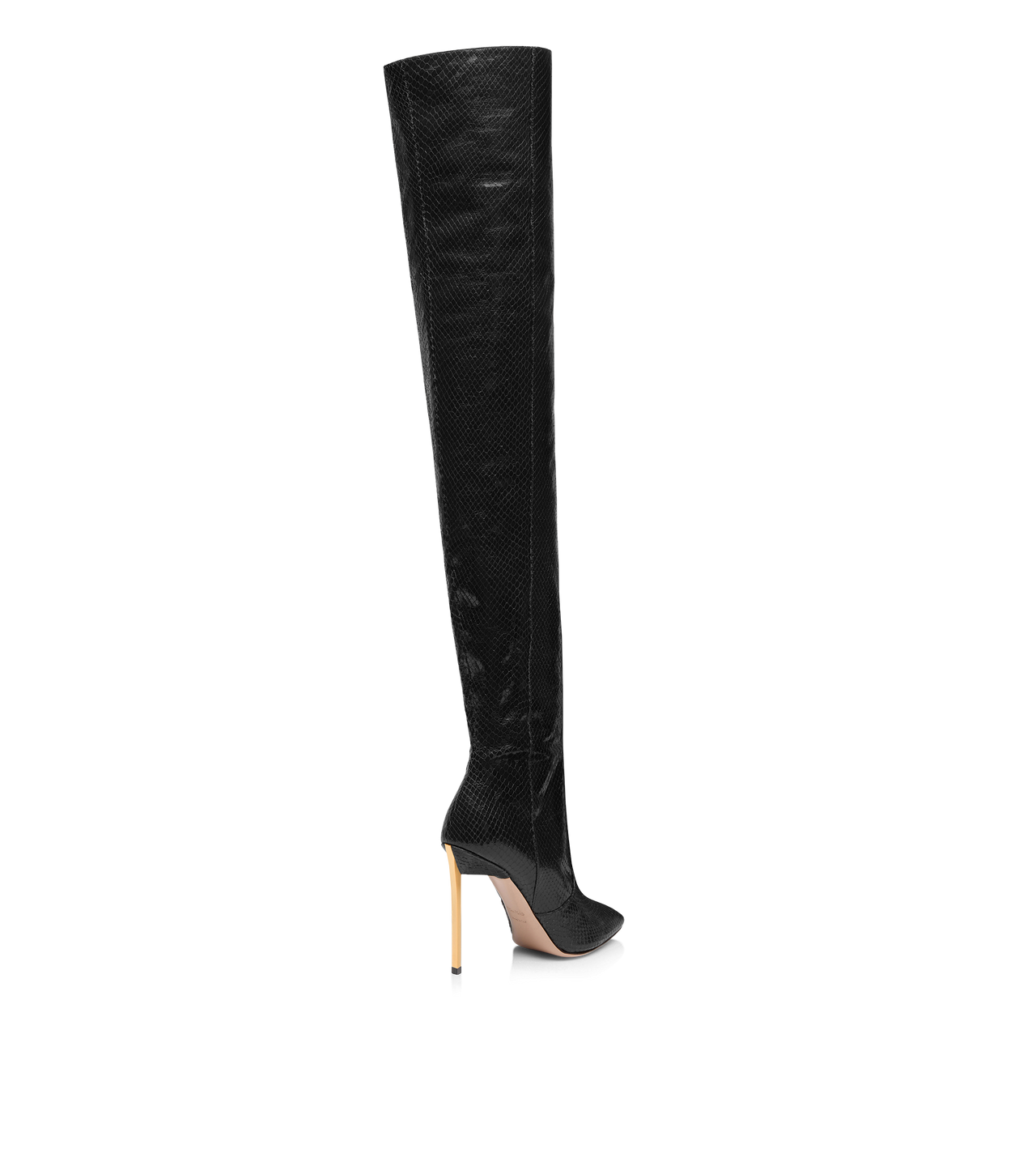 STAMPED PYTHON LEATHER CARINE OVER THE KNEE BOOT image number 2