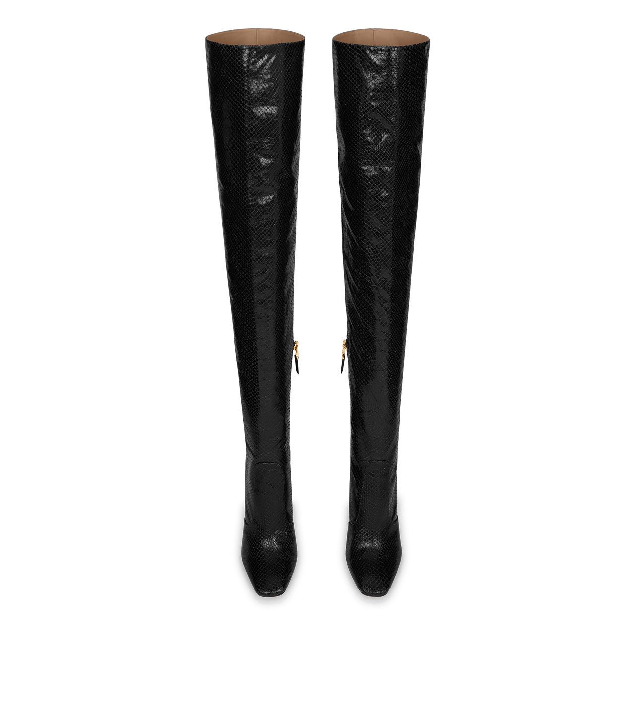 STAMPED PYTHON LEATHER CARINE OVER THE KNEE BOOT image number 3