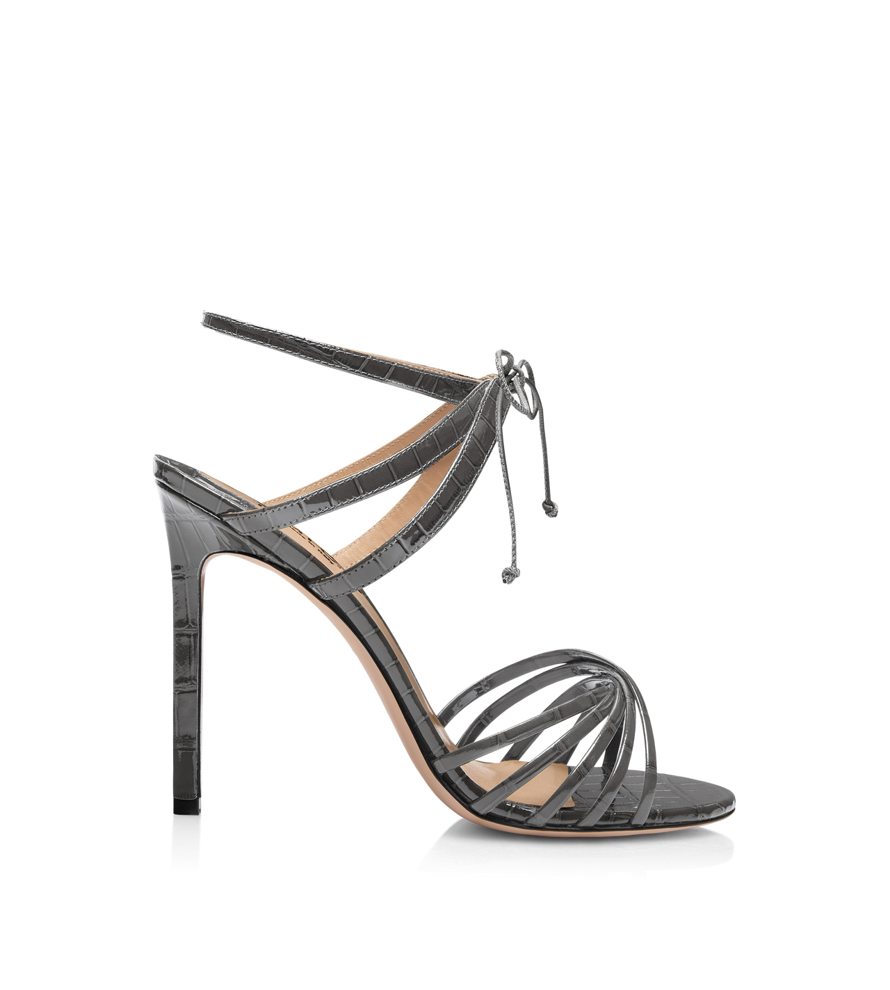 STAMPED CROCODILE LEATHER ANGELICA SANDAL image number 0