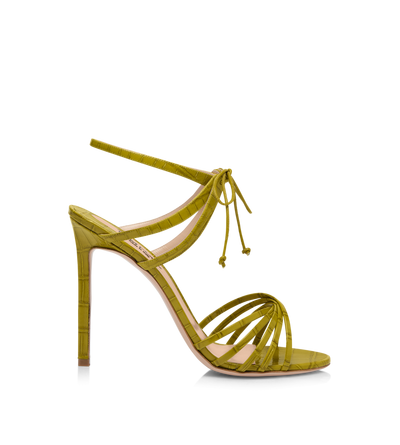 STAMPED CROCODILE LEATHER ANGELICA SANDAL image number 0