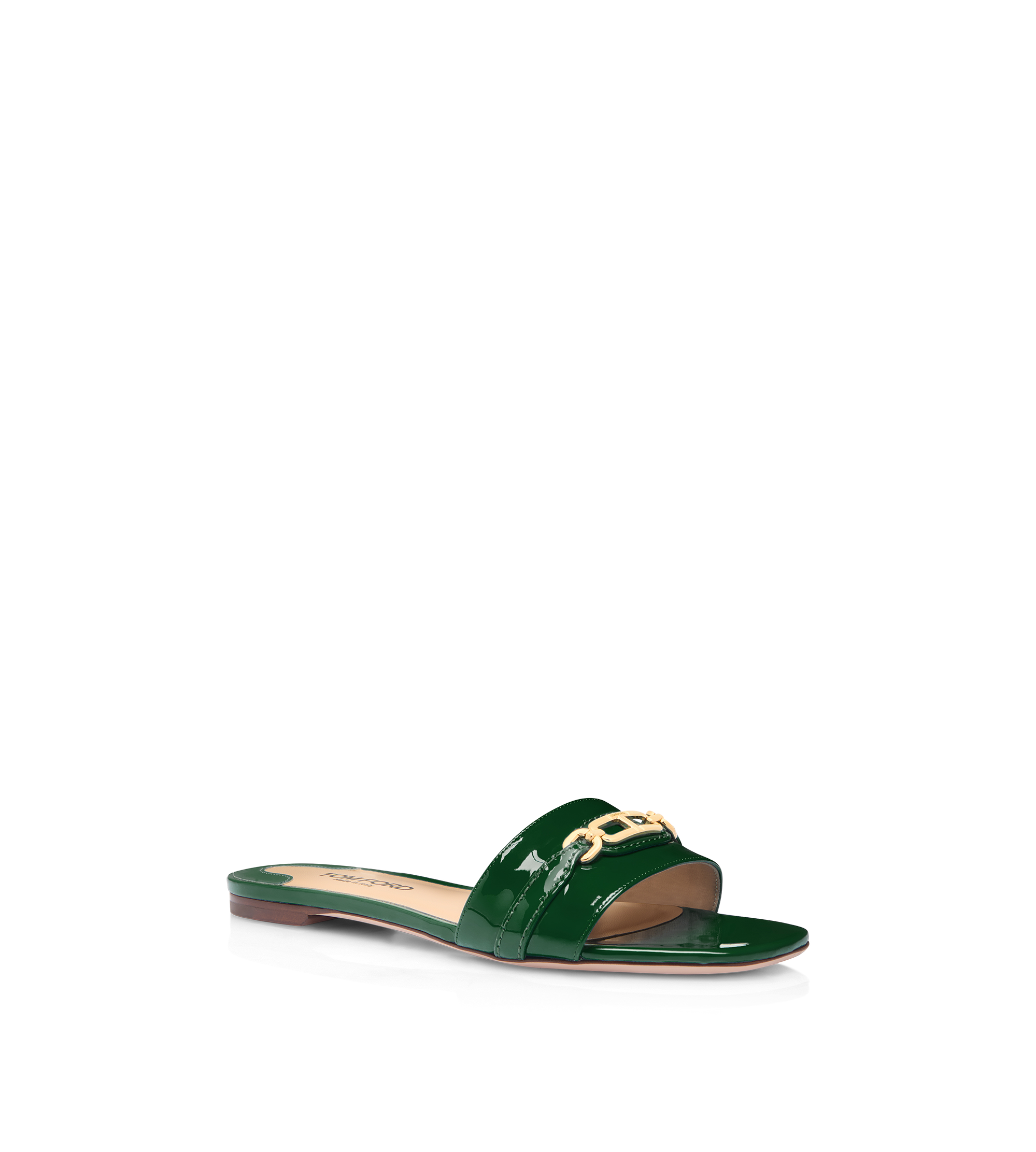 PATENT LEATHER WHITNEY SLIDE
