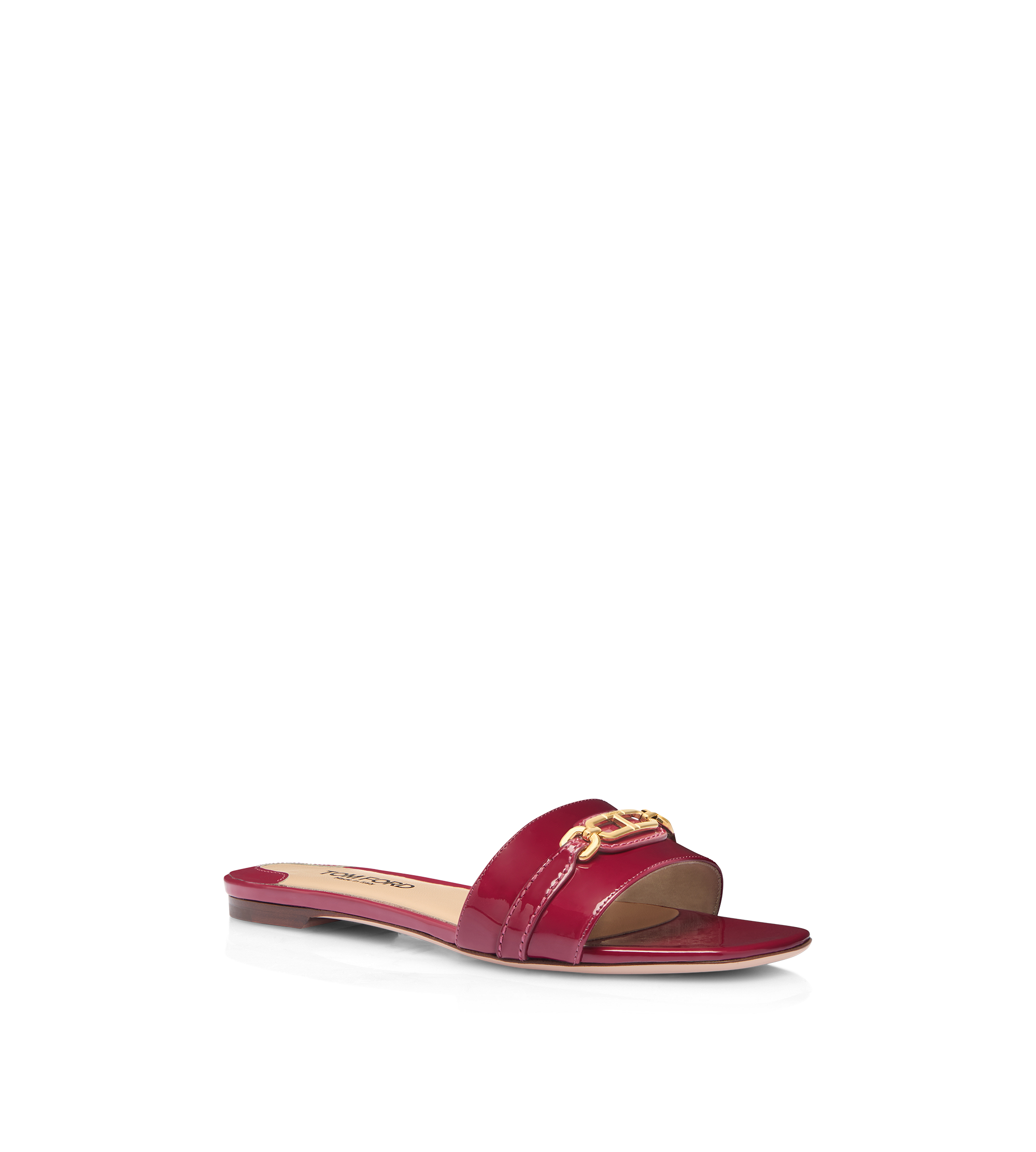 PATENT LEATHER WHITNEY SLIDE