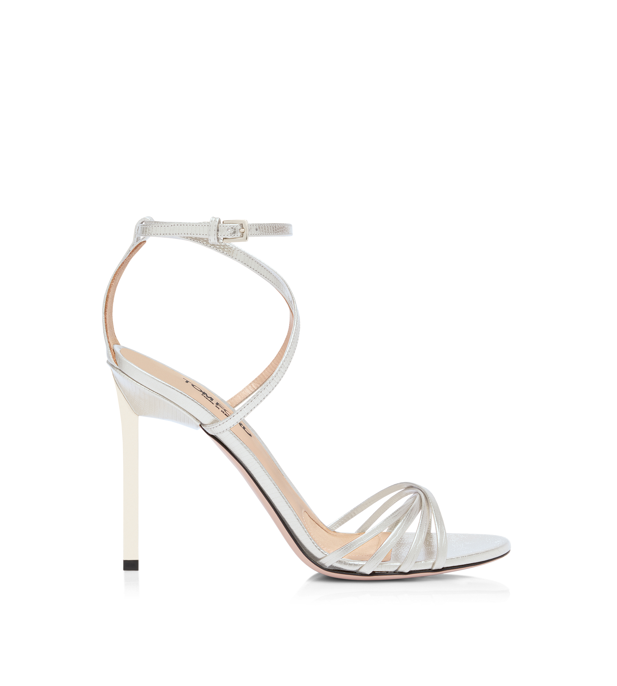 LAMINATED PRINTED LIZARD IDA SANDAL | Tom Ford Fashion