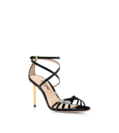 サンダル・ミュール TOM FORD FW24 PATENT LEATHER SANDAL (W3551LCL072G 1N001) PATENT LEATHER IDA SANDAL | Tom Ford Fashion