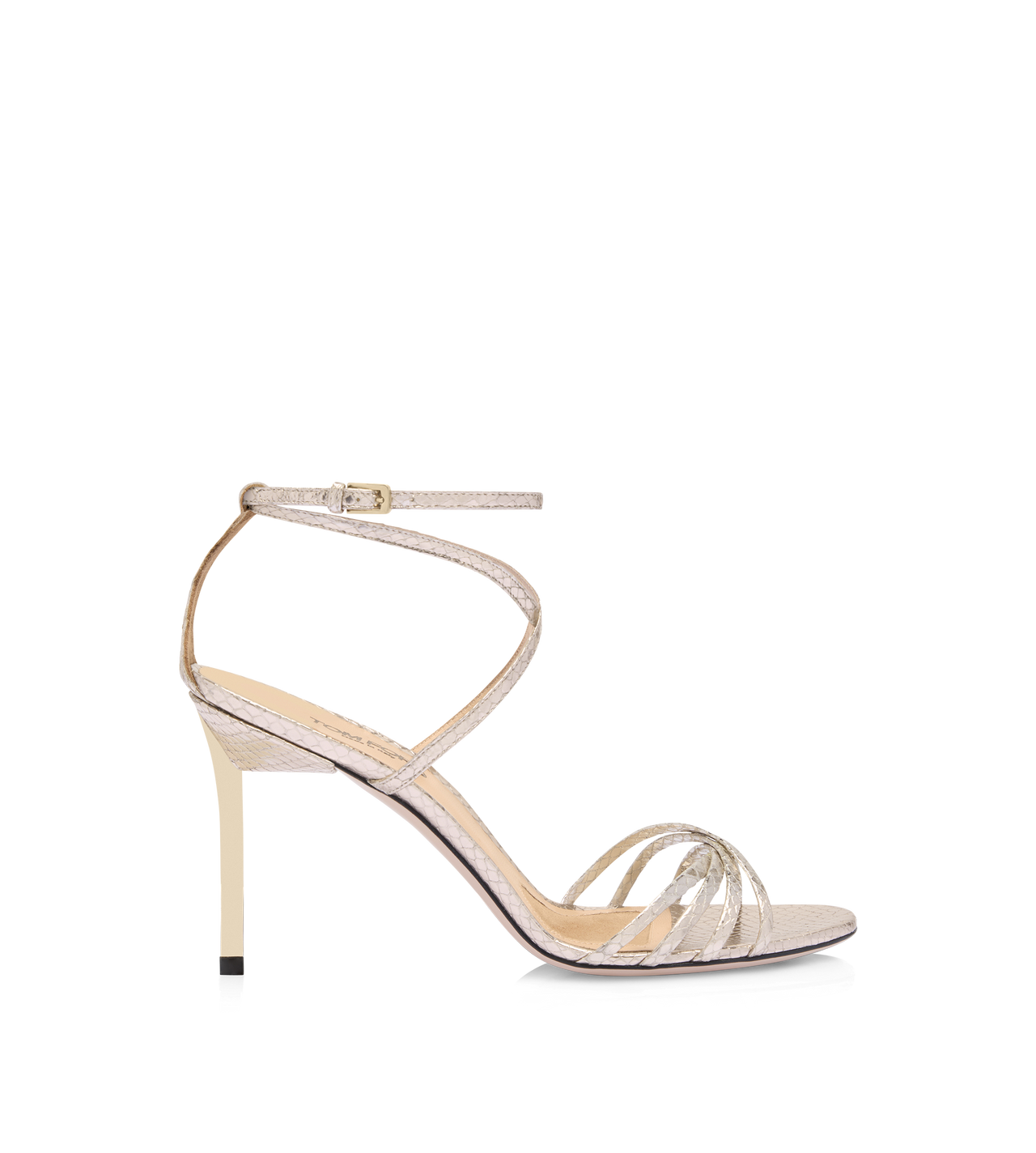 LAMINATED STAMPED PYTHON IDA SANDAL image number 0