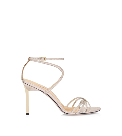 LAMINATED STAMPED PYTHON IDA SANDAL image number 0