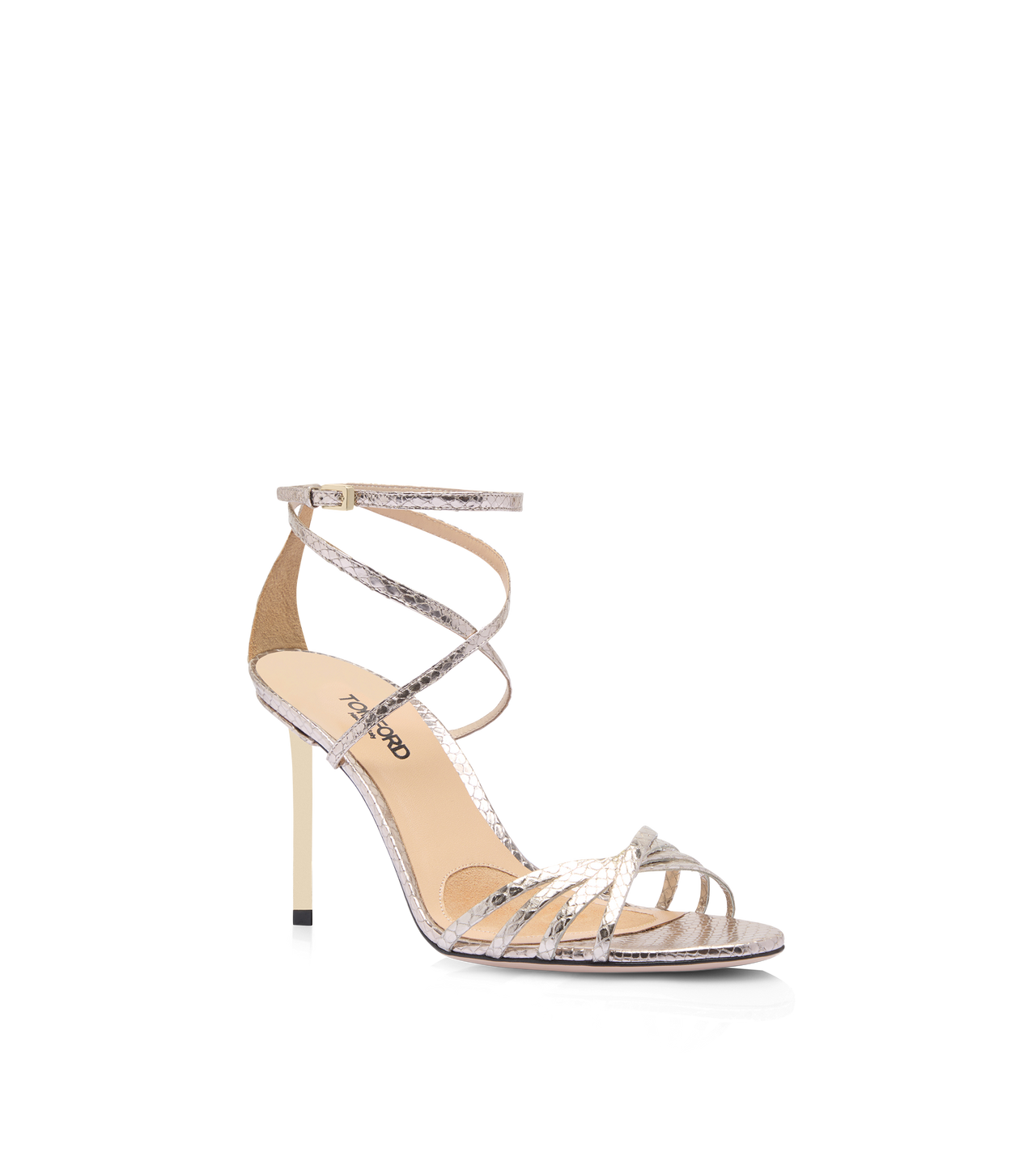 LAMINATED STAMPED PYTHON IDA SANDAL image number 1