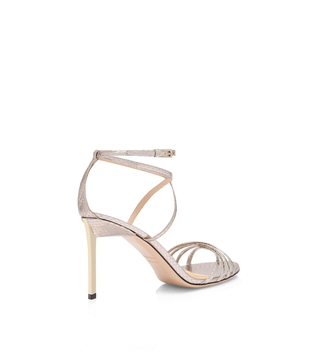 LAMINATED STAMPED PYTHON IDA SANDAL image number 2