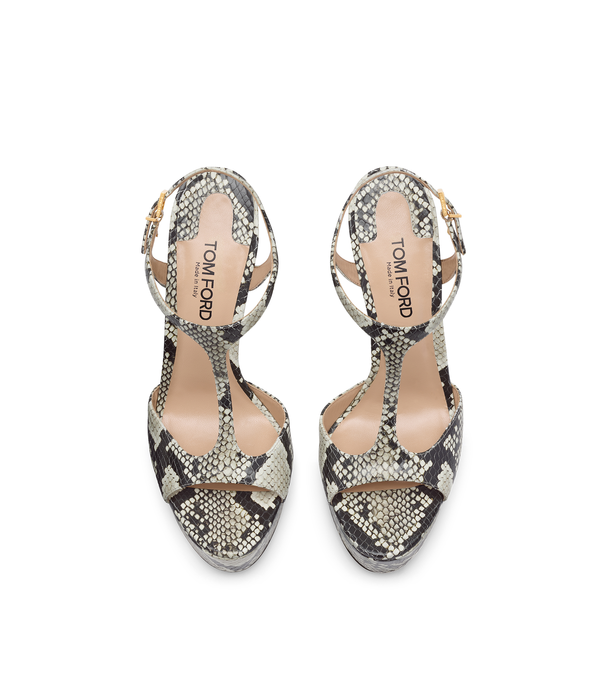 【関税＆送料込み】Tom Ford Angelina Sandals TOM FORD Angelina logo-embellished croc-effect leather