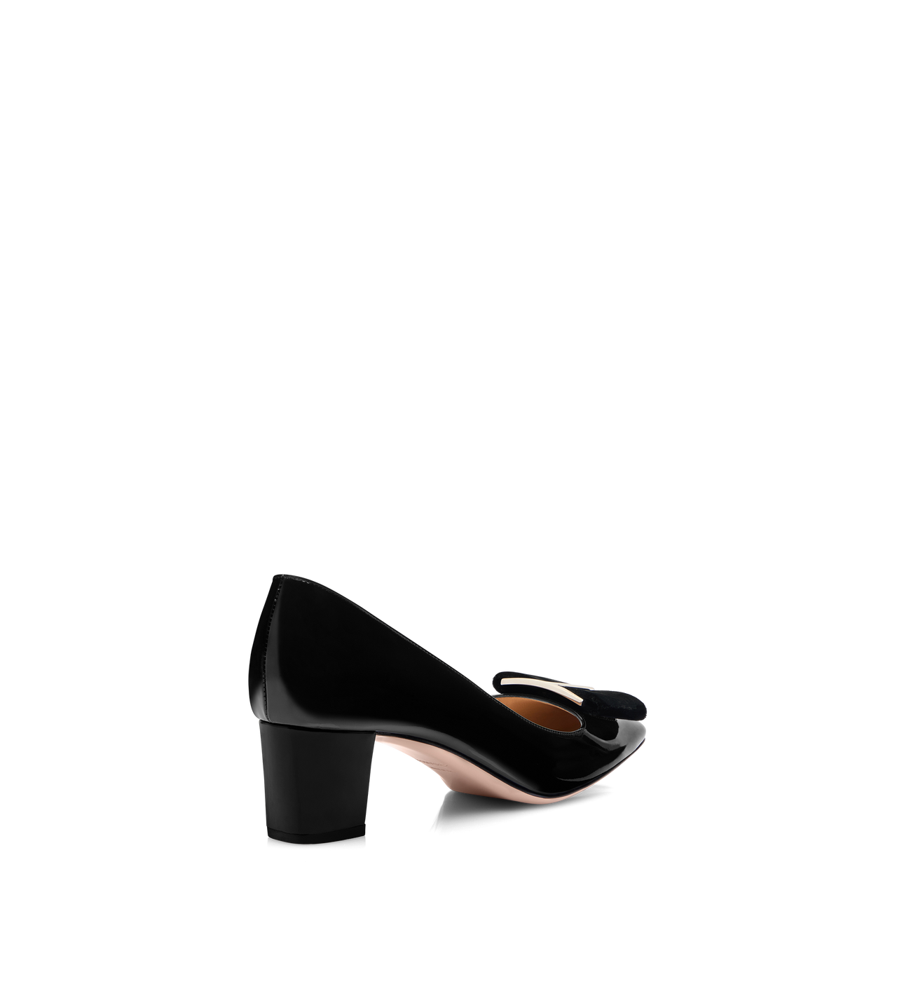 PATENT LEATHER AND VELVET AUDREY PUMP image number 2