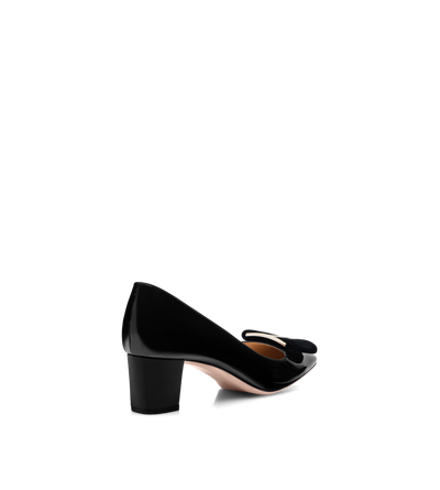 PATENT LEATHER AND VELVET AUDREY PUMP image number 2