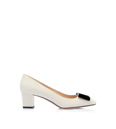 PATENT LEATHER AND VELVET AUDREY PUMP image number 0