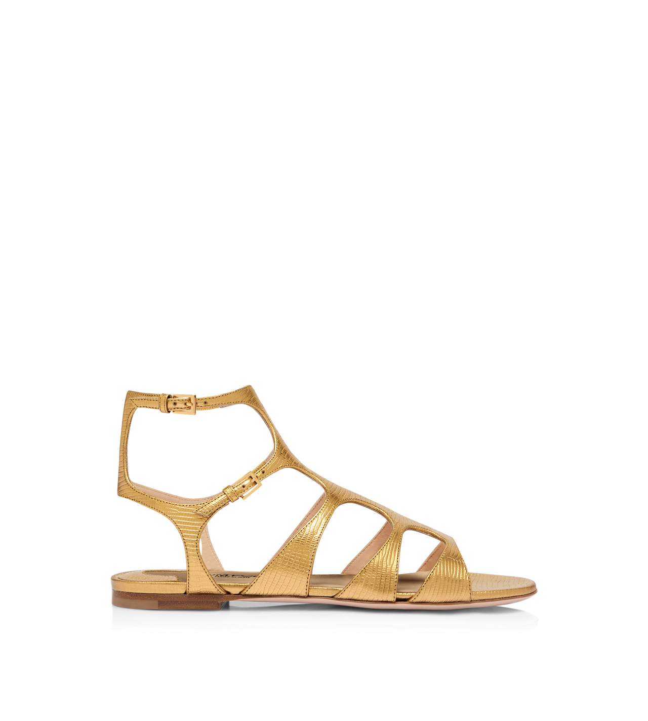 LAMINATED PRINTED LIZARD PARADIS SANDAL image number 0