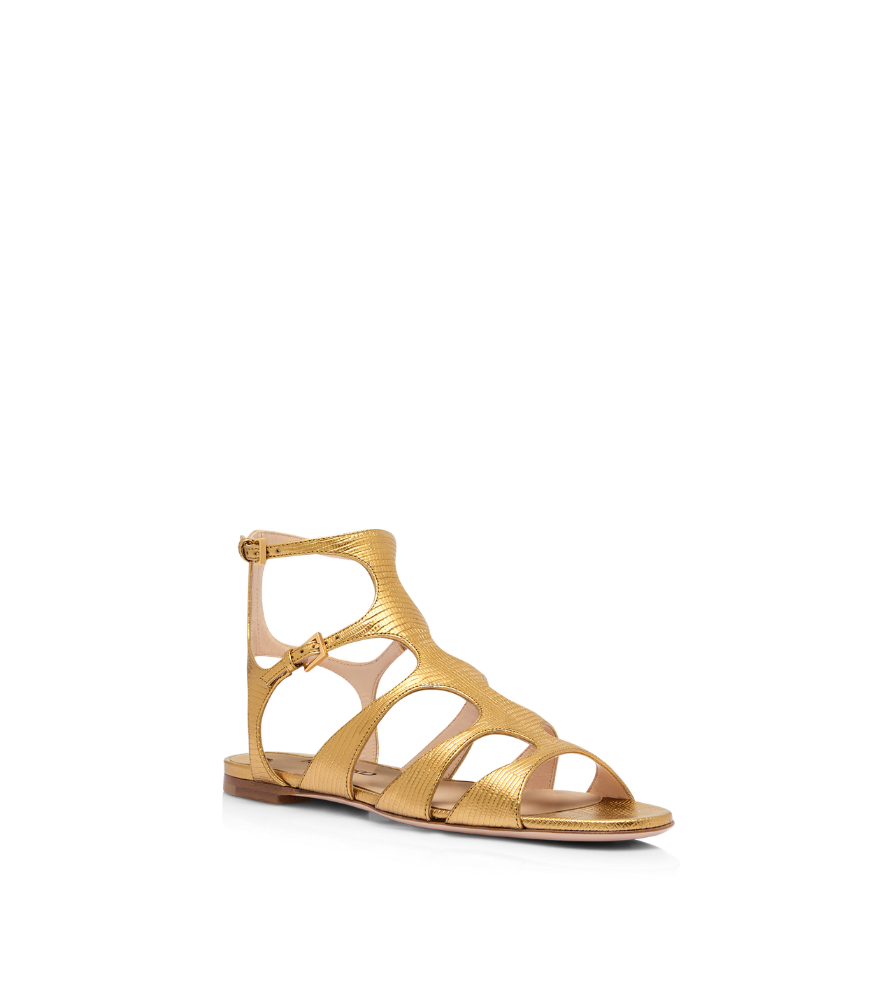 LAMINATED PRINTED LIZARD PARADIS SANDAL image number 1