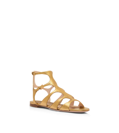 LAMINATED PRINTED LIZARD PARADIS SANDAL image number 1