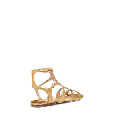 LAMINATED PRINTED LIZARD PARADIS SANDAL image number 2