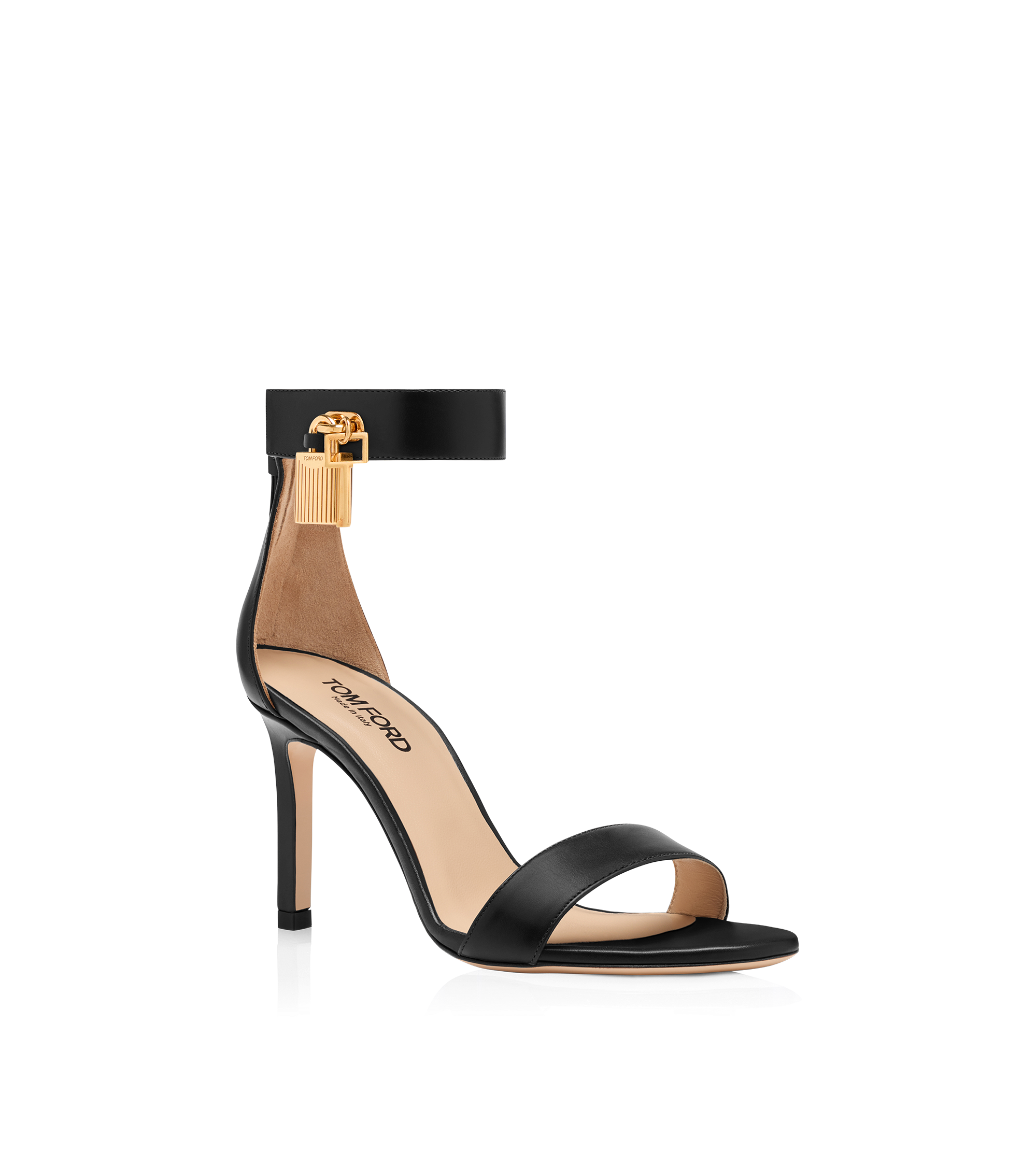 LEATHER PADLOCK SANDAL | Tom Ford Fashion