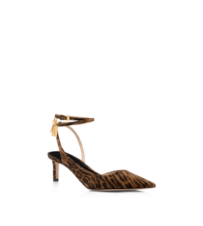 OCELOT-PRINT SUEDE PADLOCK SLINGBACK | Tom Ford Fashion