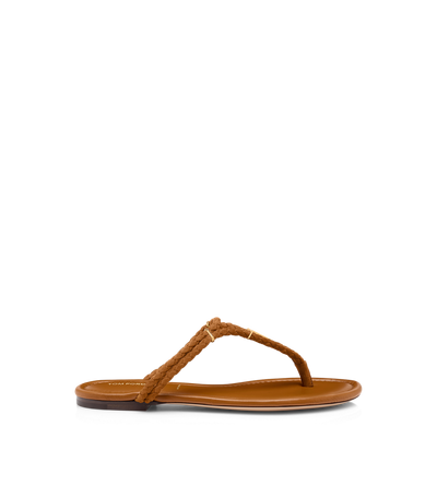 WOVEN SUEDE LILY THONG SANDAL image number 0