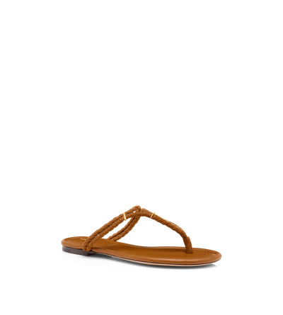 WOVEN SUEDE LILY THONG SANDAL image number 1