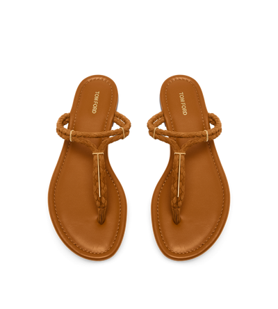 WOVEN SUEDE LILY THONG SANDAL image number 3