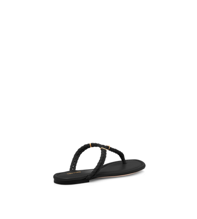 WOVEN SUEDE LILY THONG SANDAL image number 2