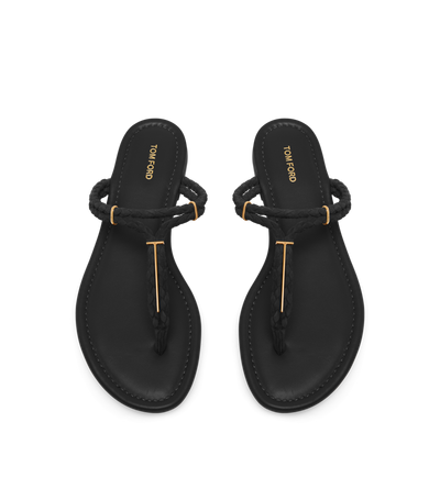 WOVEN SUEDE LILY THONG SANDAL image number 3