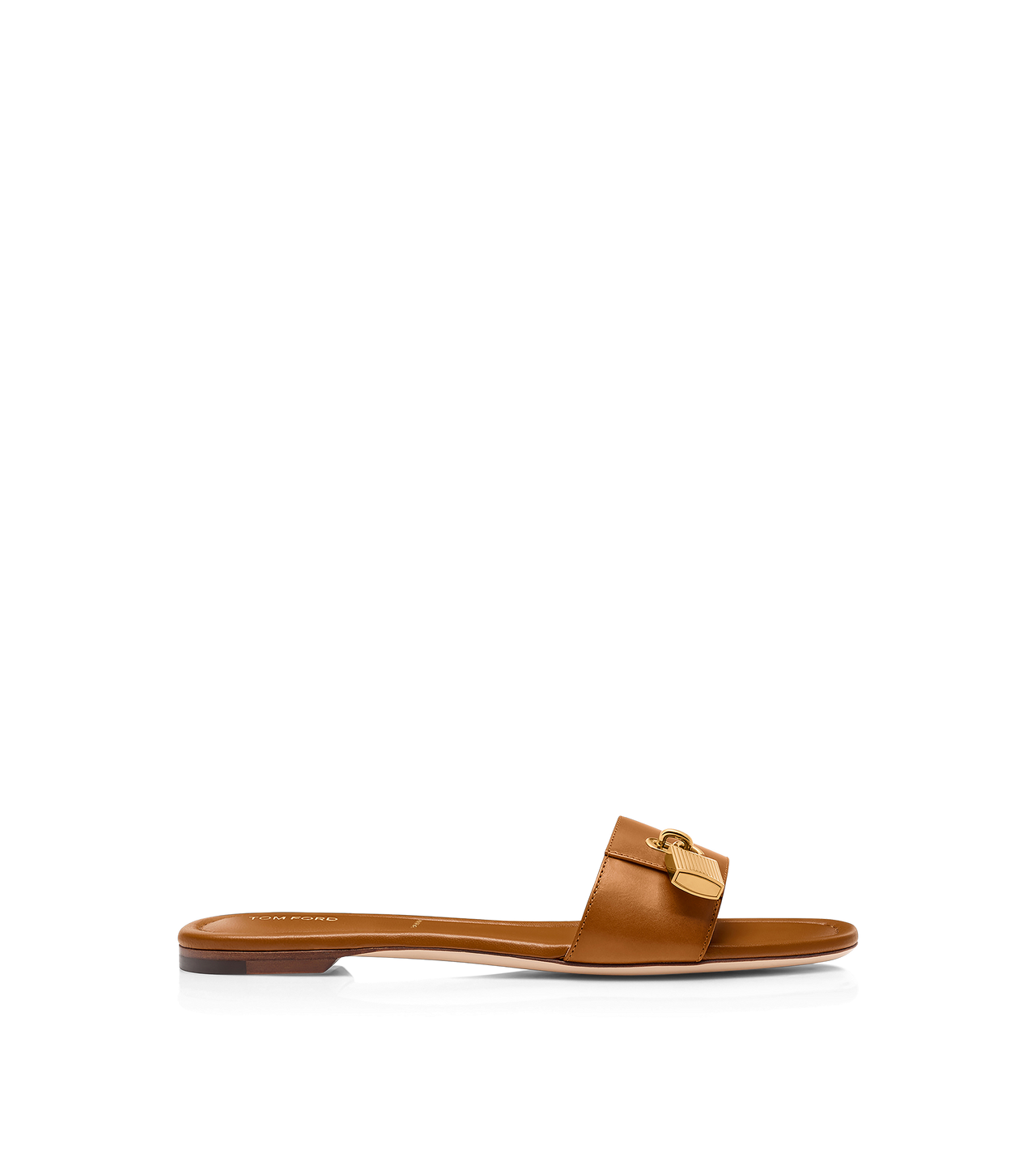 LEATHER PADLOCK SLIDE image number 0