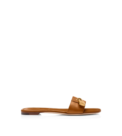LEATHER PADLOCK SLIDE image number 0