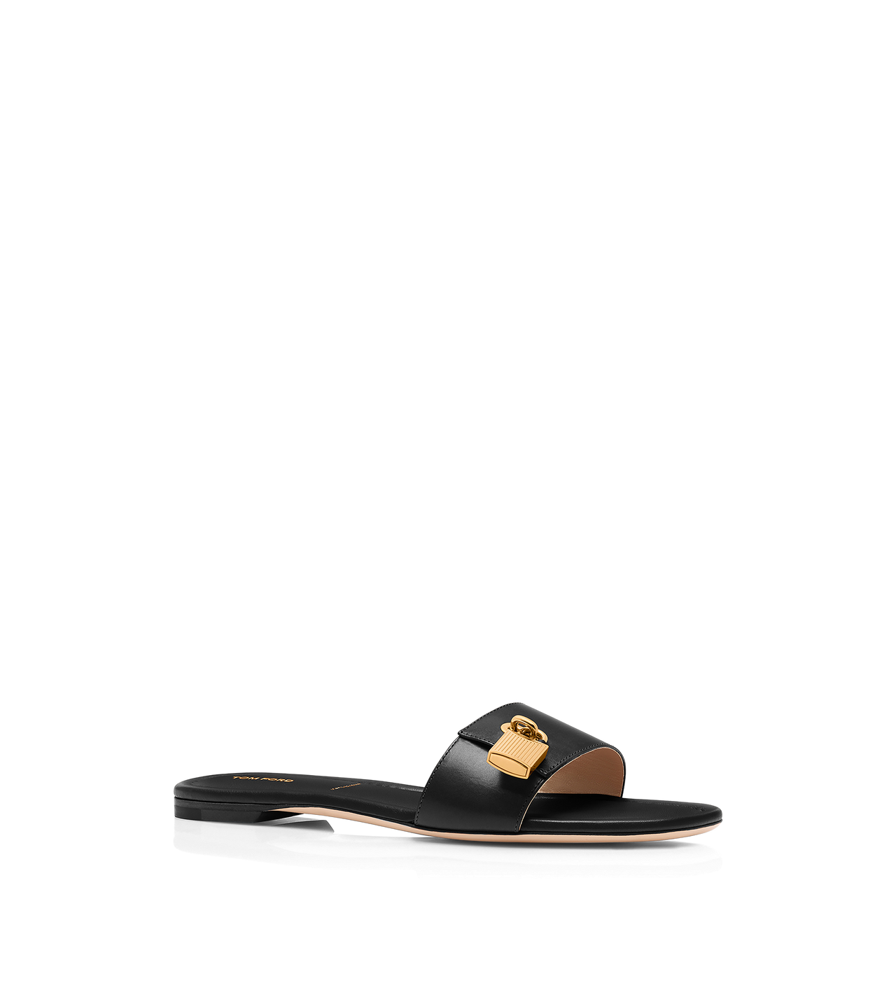 LEATHER PADLOCK SLIDE image number 1