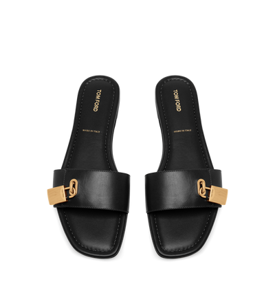 LEATHER PADLOCK SLIDE image number 3