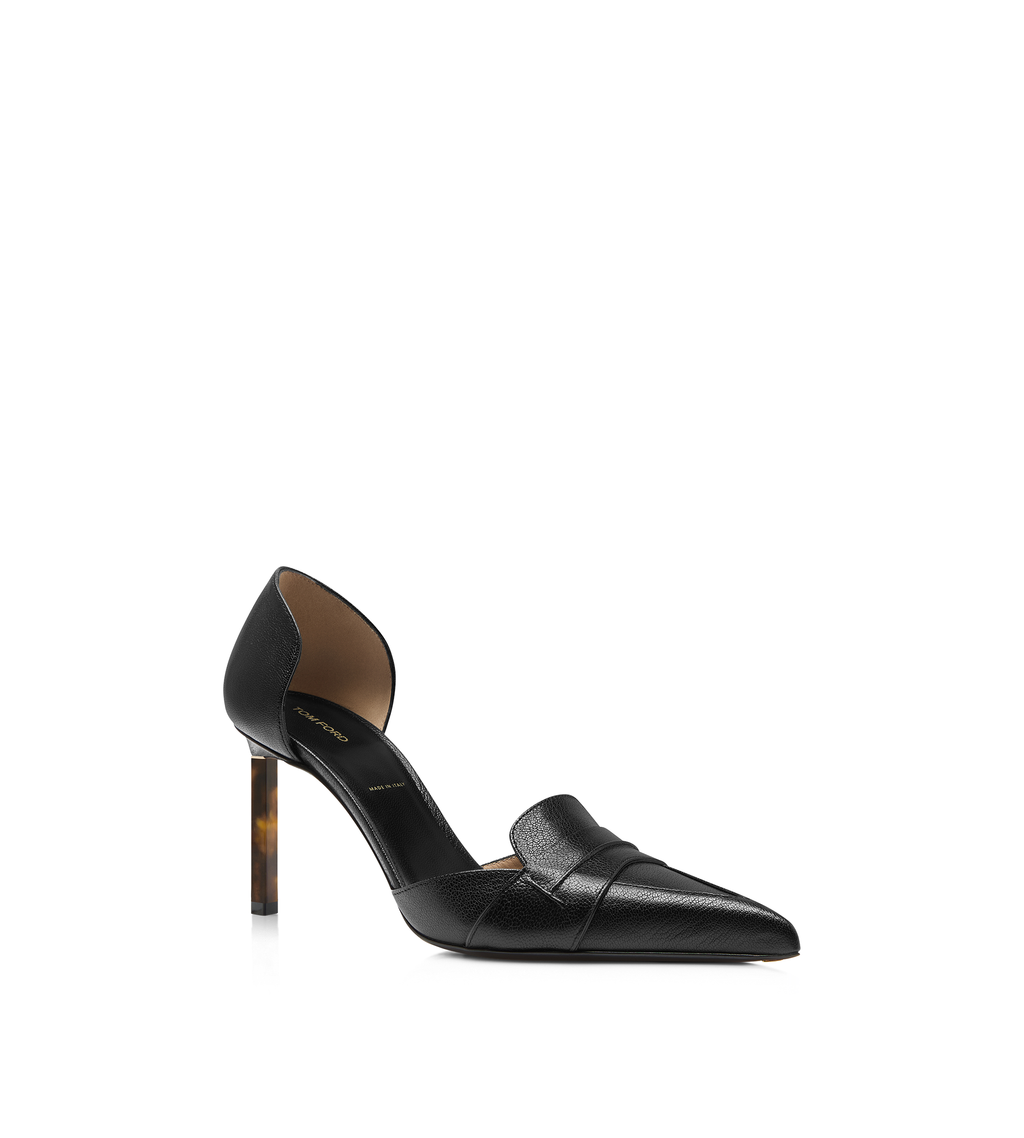 SUPPLE GRAIN LEATHER EVA D'ORSAY PUMP