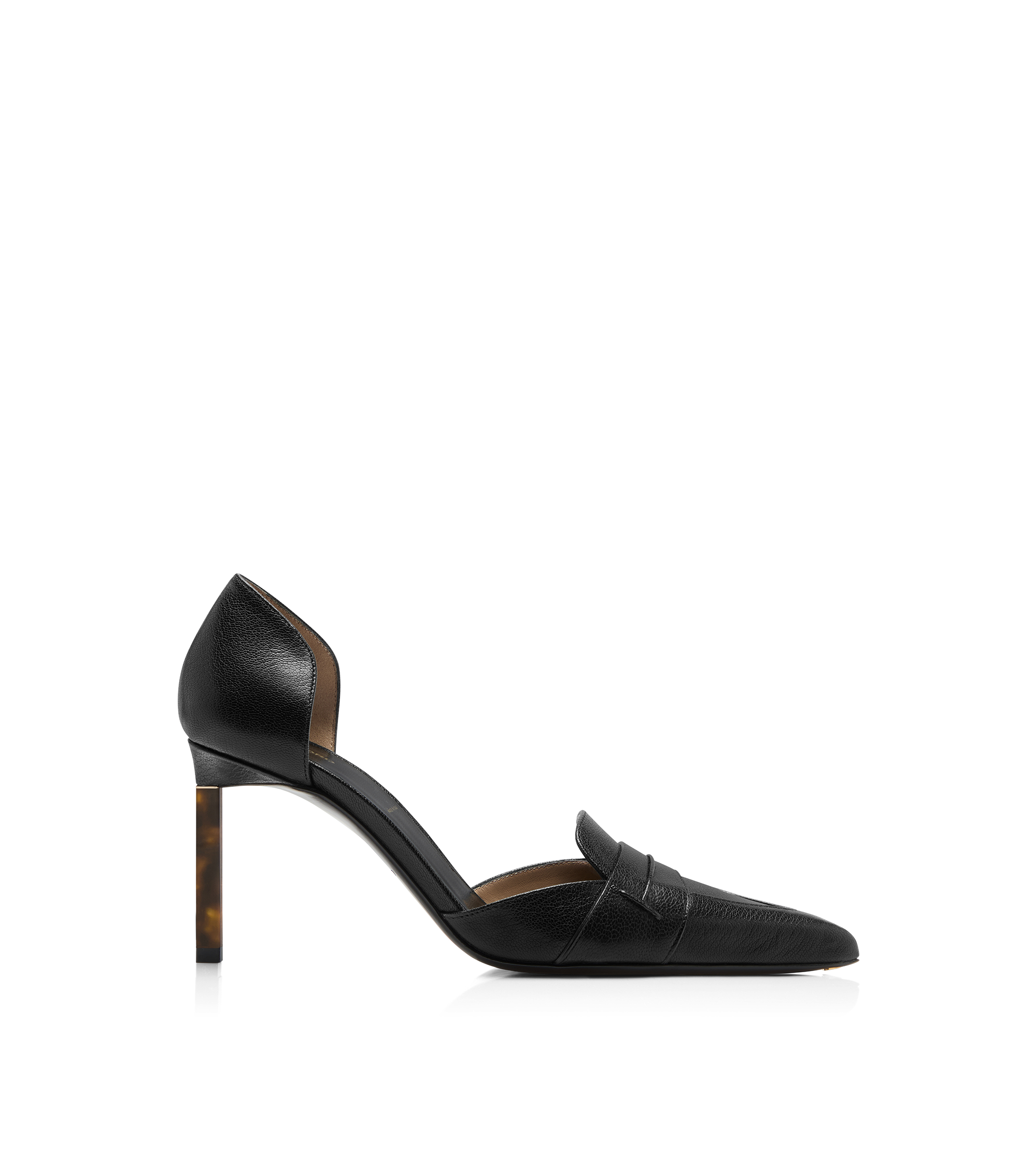 ESCARPIN EVA D&rsquo;ORSAY EN CUIR FLEUR SOUPLE