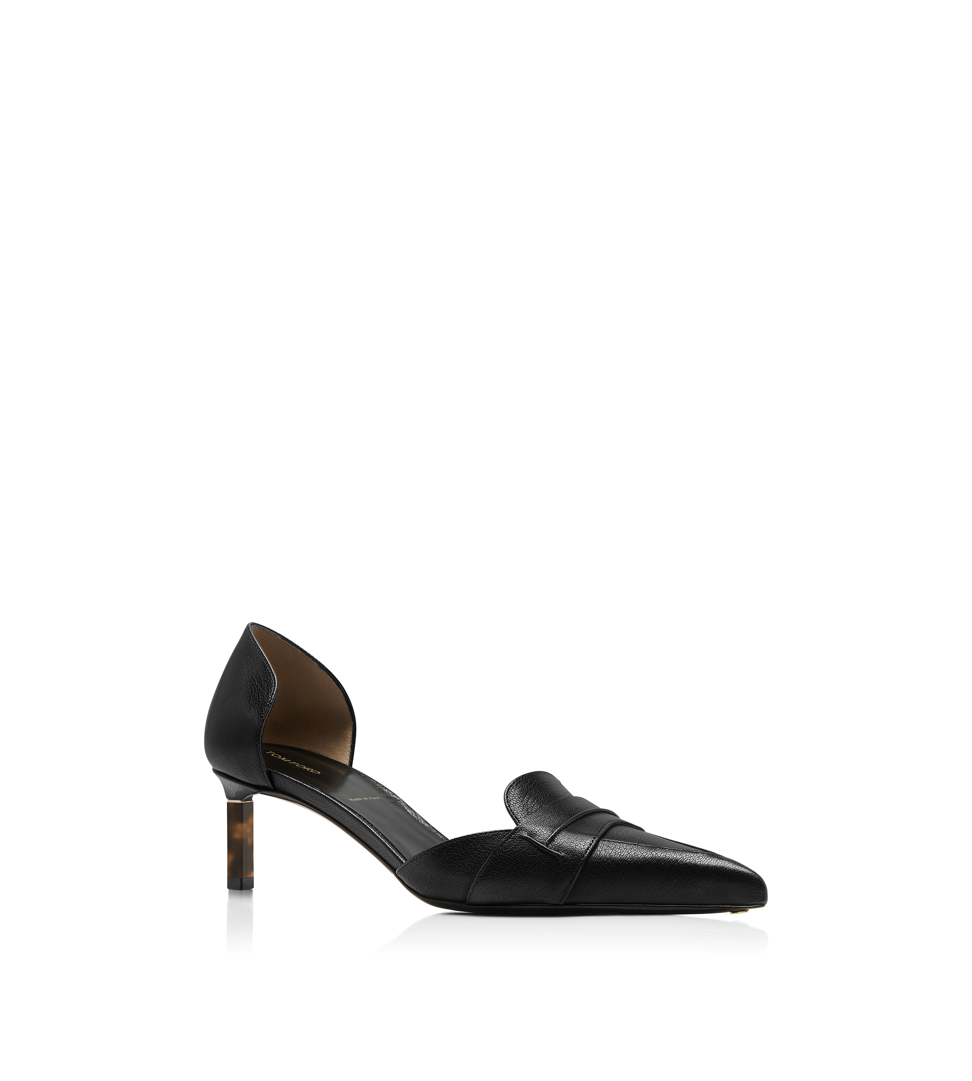 SUPPLE GRAIN LEATHER EVA D'ORSAY PUMP