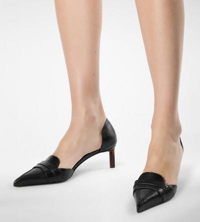 SUPPLE GRAIN LEATHER EVA D'ORSAY PUMP image number 5