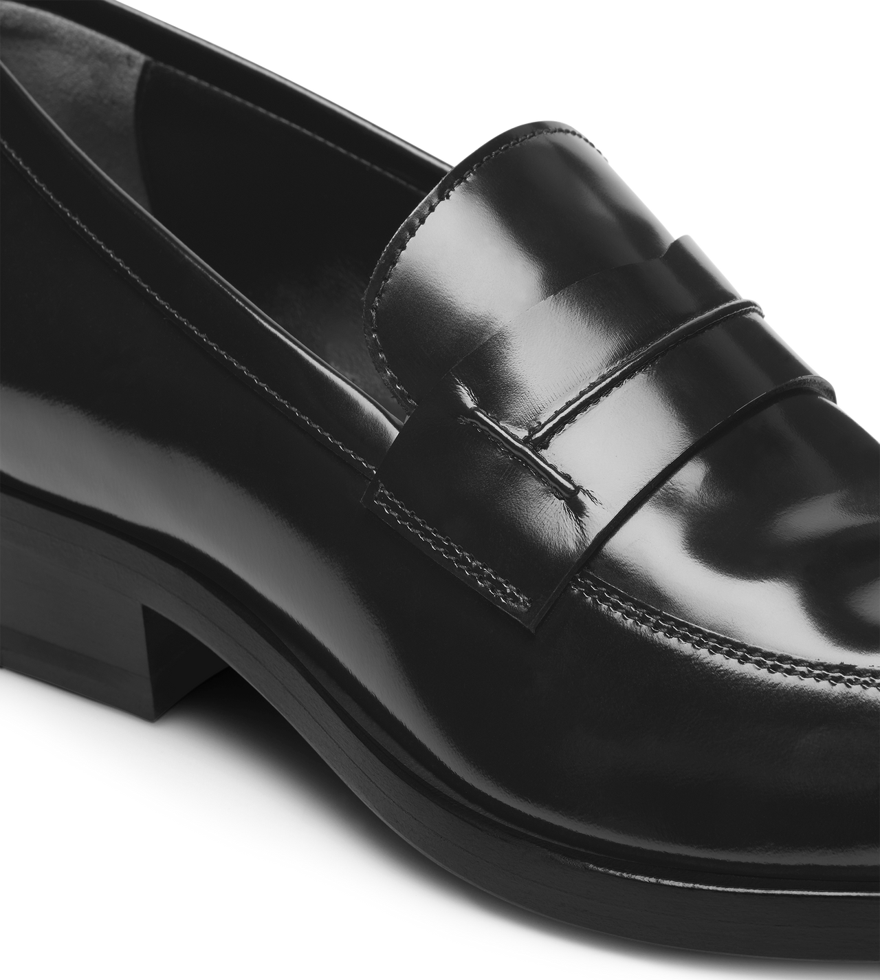 BRUSHED LEATHER EVA LOAFER image number 4