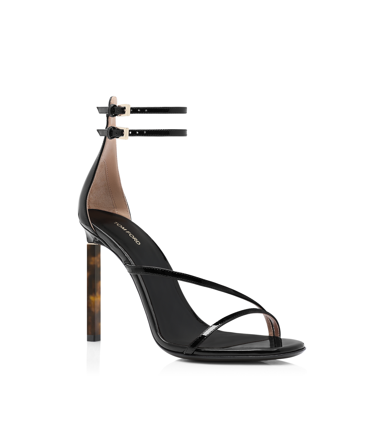 PATENT LEATHER ANKLE STRAP SANDAL image number 1