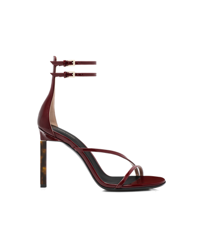 PATENT LEATHER ANKLE STRAP SANDAL image number 0
