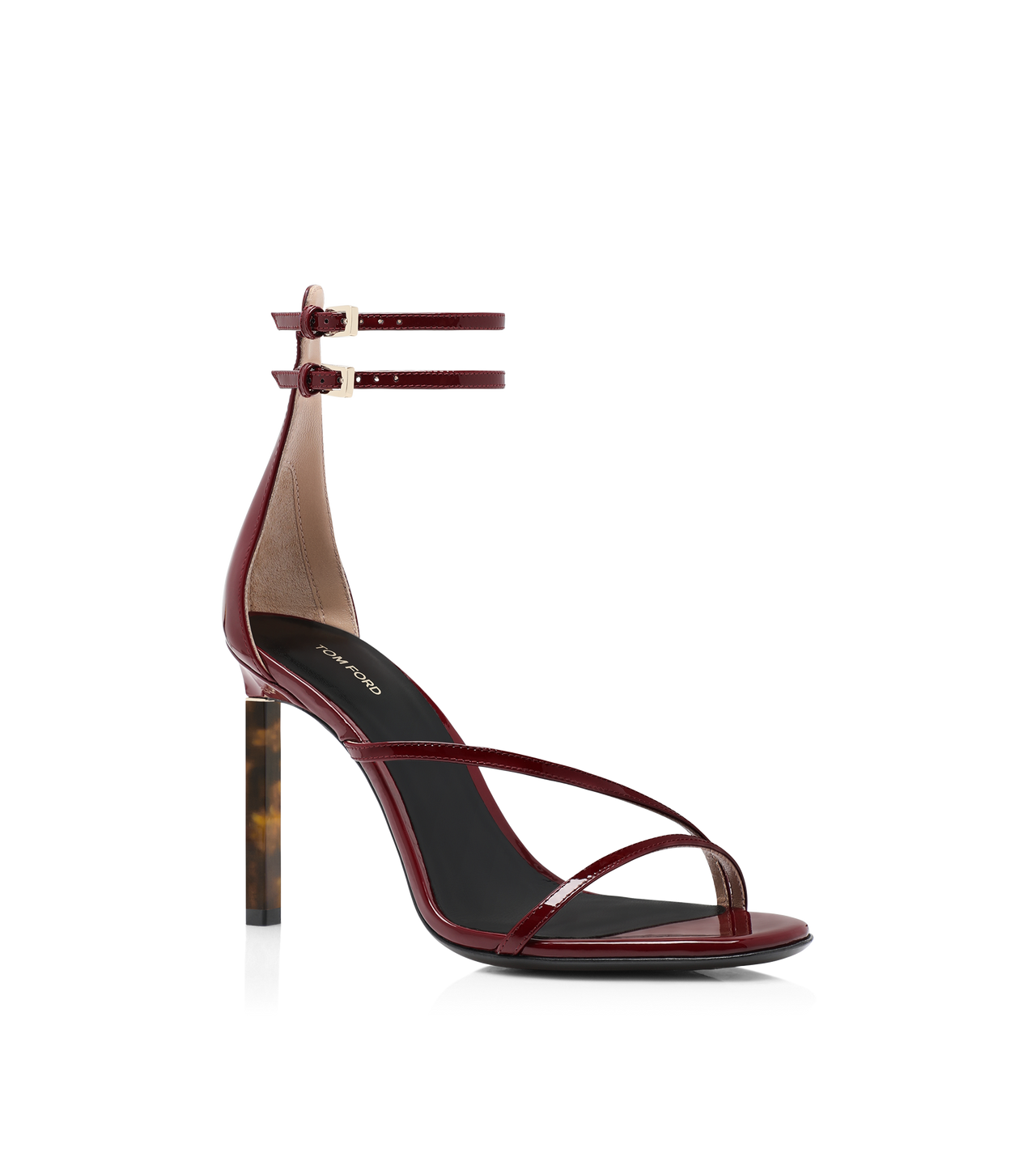 PATENT LEATHER ANKLE STRAP SANDAL image number 1