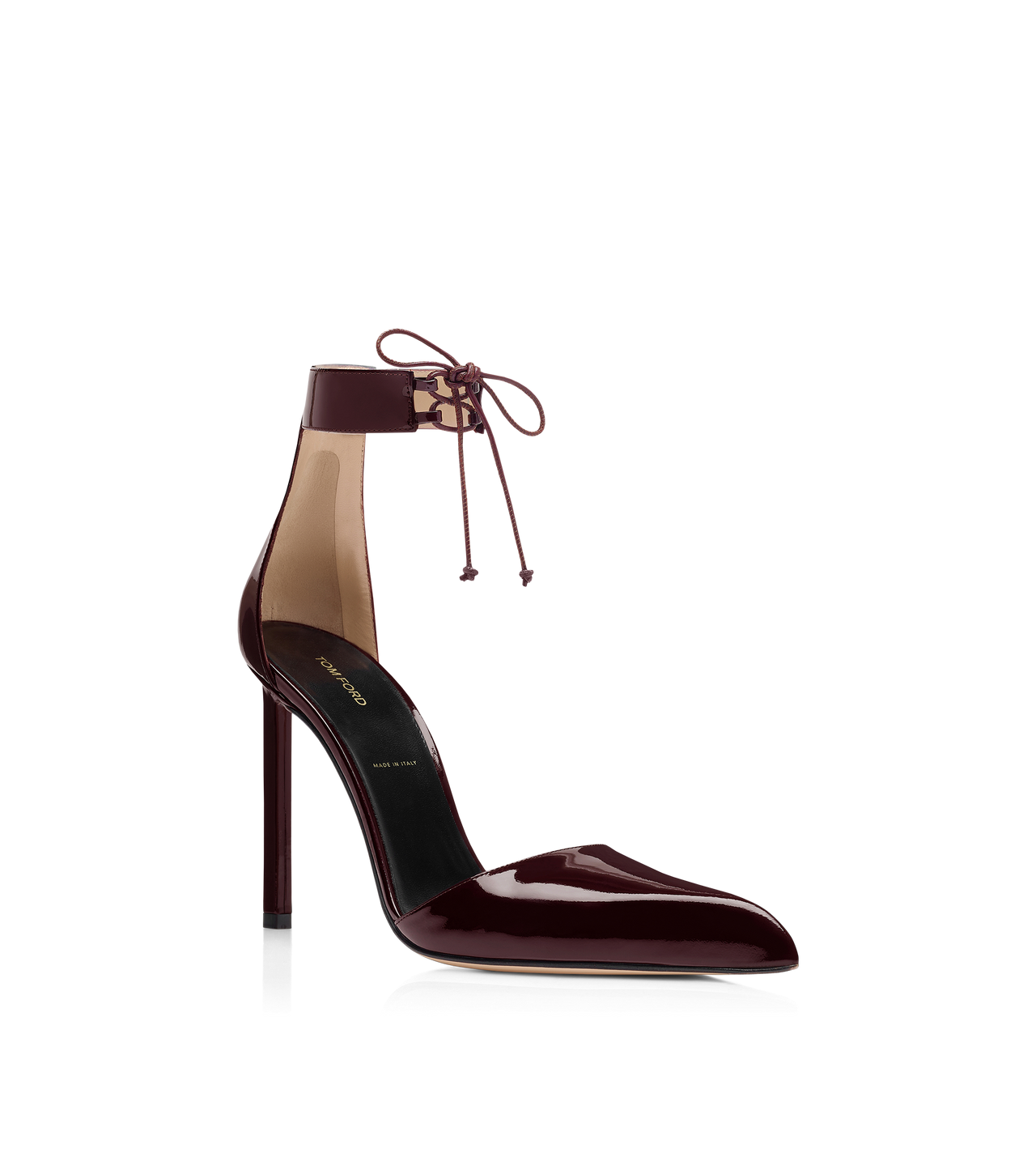 PATENT LEATHER ANKLE STRAP PUMP image number 1
