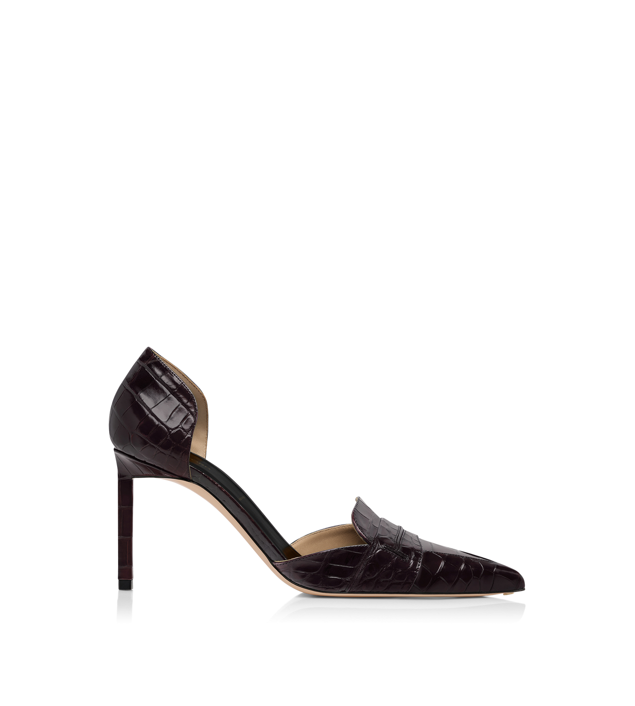 SHINY STAMPED CROCODILE LEATHER EVA D'ORSAY PUMP | TOM FORD